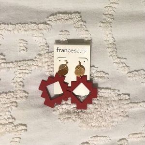 Brand New Never Worn Francesca’s Terracotta and Gold Earrings